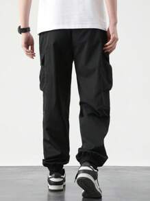 Claim Dot Men's Solid Color Casual Pants, Suitable For Summer Men Baggy Cargo Pants Black Cargo Pants Men Streetwear Pants Cargo Pants Men Pants