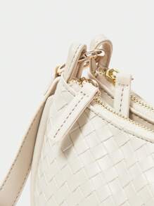 SHECARRY 女士时尚休闲百搭简约单肩包 - 杏色 - 查看 5