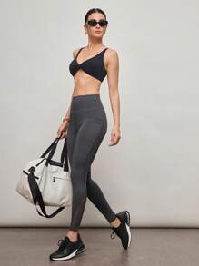 Activina Nahtlose Mesh-Patchwork Sporthose mit hoher Taille