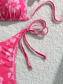 Swim Mod Floral Print Tankini Swimsuit For Summer Beach Vacation - Multicolor - View 4