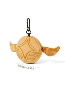 HARRY POTTER X SHEIN Golden Snitch Shaped Metallic Coin Purse, Hanging Clasp, Can Store Coins, Keys, Cards And More,Back To School - Gold - View 3