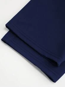 INAWLY Calça casual feminina com cós assimétrico e cor sólida, adequada para o verão