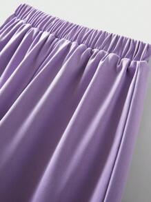 JNSQ Conjunto de camiseta e shorts esportivos casuais para meninas adolescentes de volta às aulas