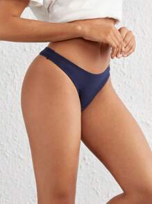 Ocili Set de 5 tangas para mujer de color liso, talle bajo y cómodos