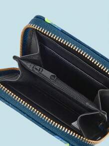 Nyan Cat X SHEIN 1 件彩虹与卡通猫印花时尚短钱包