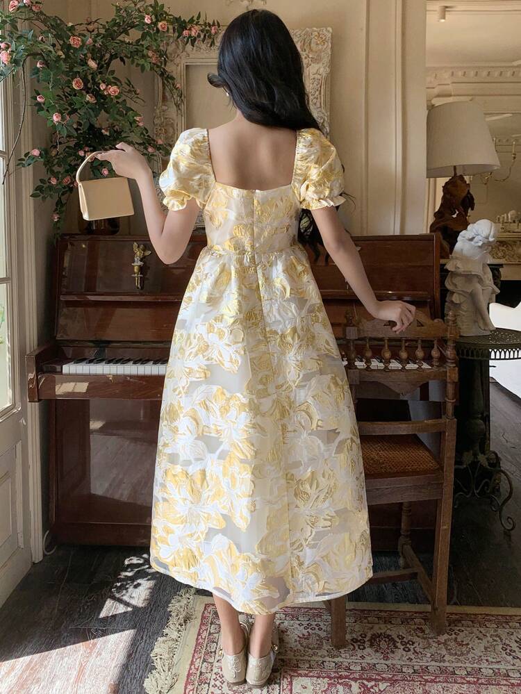 New Summer Music Festival Elegant Floral Mid-Length Women's Dress Boho