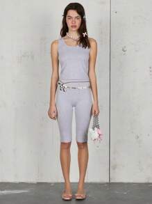 COUREZ Low Rise Cotton Jersey Capri /Y2K Fall Clothes For Women Winter Clothes For Women Fall Outfits For Women Sportswear Gym