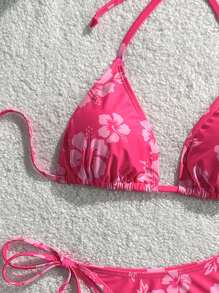 Swim Mod Floral Print Tankini Swimsuit For Summer Beach Vacation - Multicolor - View 3