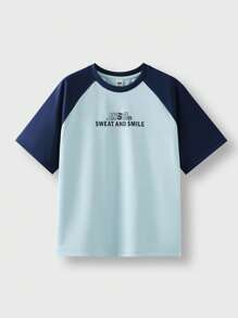 JNSQ Niños Camiseta casual de manga corta para deportes al aire libre, camiseta informal con cuello redondo y estampado de número divertido para ocio y deportes al aire libre