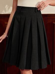 Vintamour Retro Elegant Women Skirt, Tailored Pleated Summer/Spring Skirt Business Casual Woman Office Festival 1960s Mother Day Vacation Office Festival Teacher