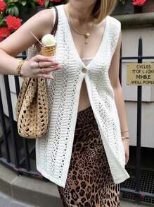 INAWLY Solva Cardigan monopetto scollo a V da donna, maglia sexy, primavera/estate