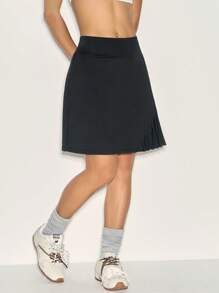 SHEIN Sport Studio Lässiger einfarbiger plissierter Sport-Rock-Shorts