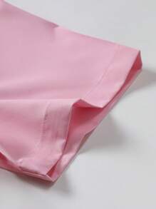 Manfinity Homme Áo sơ mi nam tay ngắn cài nút phía trước họa tiết gradient thường ngày mùa hè - Hồng - Xem 3