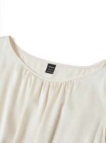 Ellevyn Abito elegante da donna in satin liscio plissettato in vita, linea ad A, adatto a varie occasioni, abbigliamento da donna per vacanze