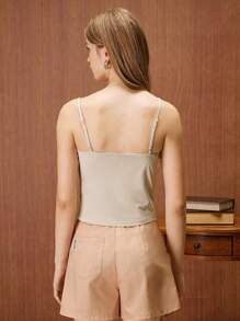 HARRY POTTER X SHEIN Women Letter & Striped Print Camisole Top, Suitable For Summer