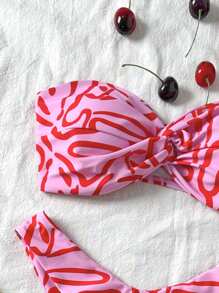 Swim Mod Springbreak Women Beachwear Summer 2 Pieces Swimwear, Random Floral Print