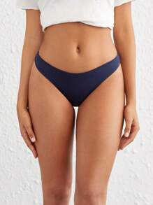 Ocili Set de 5 tangas para mujer de color liso, talle bajo y cómodos