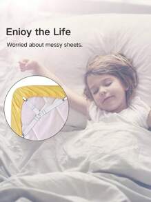 4pcs Bed Sheet Holder Strap, White Fitted Sheet Strap For Bedroom