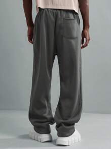 SUMWON Athletic Jogger Sweatpants Elastic Cuff Drawstring Waist Comfort Fit Casual Sport Training Loungewear Fleece Winter Fall Workout Pants - Dark Grey - View 4