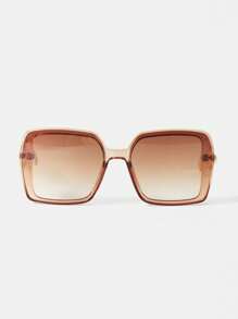 SHEIN SXY Women's Vacation Casual Retro Fashion Fashion Glasses - Brown - View 2