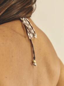 Aralina Curve Slider Triangle Spliced Print Bikini Top - Multicolor - View 2