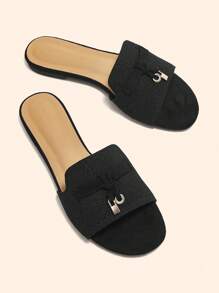 CUCCOO BASICS Women Metal Decor Comfortable Breathable Flat Sandals