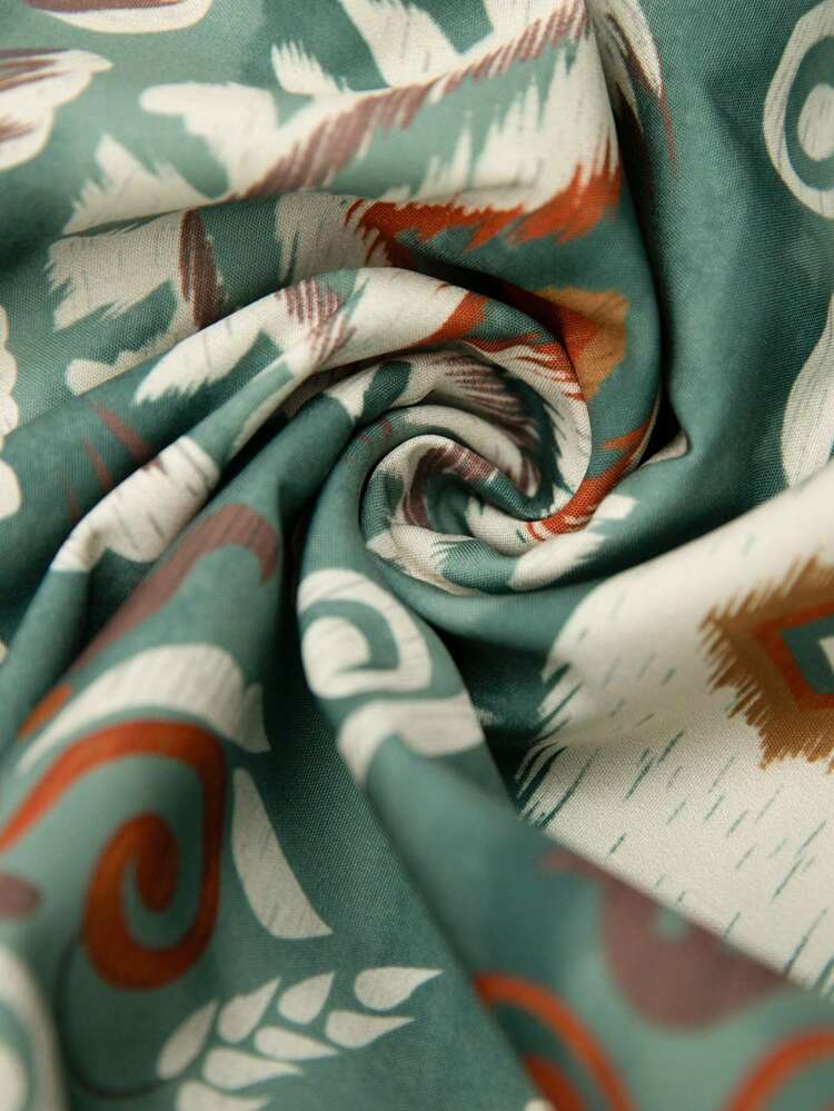 Short casual ample à imprimé intégral pour femmes, short d'été pour vacances