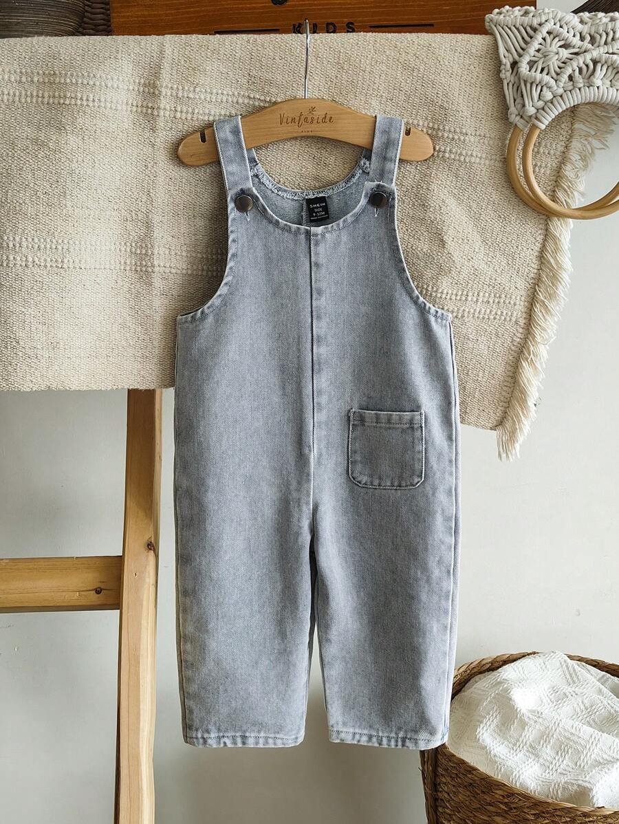 Vintaside Kids جمبسوت صيفية أنيقة بدون أكمام للأطفال الصغار - الأزرق - مشاهدة 1