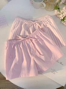 Comfortcana Pantalones cortos de mujer casuales con cordón a la cintura, de verano