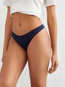 Ocili Set de 5 tangas para mujer de color liso, talle bajo y cómodos