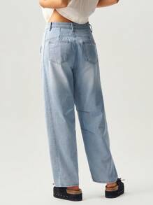 Bohemela 女士休闲节日梭织牛仔哈伦裤