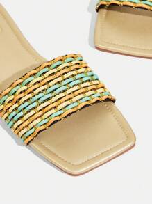 CUCCOO TILAWA Women's Casual Simple Flat Sandals, Elegant Low-Heel Comfortable Slip-On Flats, Suitable For Work, Commuting, Dating, Party, Formal Occasions