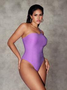 SHEIN Swim Traje de baño body sculptora de una pieza para vacaciones de verano