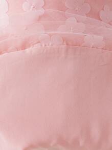 SHEIN Glamorique Kids Baby Girls Party Dress Floral Embroidery Tulle Princess Dress With Bowknot For Party, Wedding, Formal Occasions - Pink - View 7