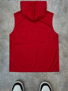 男童休闲连帽宽松无袖套头针织衫