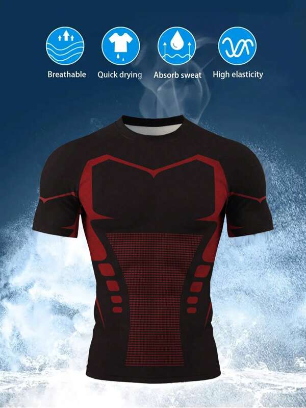 Manfinity Sport Corelite T-shirt de sport et débardeur pour hommes, minimaliste et élégant, convient aux vêtements d'entraînement d'été, t-shirts et débardeurs de course