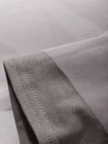 DAZY Women's Color Block Mesh Patchwork Short Sleeve Dress Summer - Grey - View 6