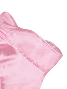 PETSIN 1pc Adorable Pet Clothes, 2-Leg Silk Spring/Autumn Pajamas With Snap-Button Design, For Dogs & Cats Such As Poodle, Bulldog - Pink - View 3