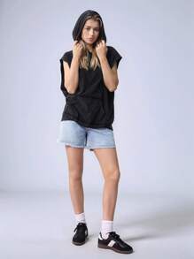 Easelle Bluza bez rękawów Washed - Czarne - Zobacz 5