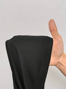 Firerie 1 件女士加大码镂空后背简约T恤休闲度假 - 黑色 - 查看 6