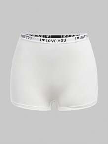 Set de 3 bragas elásticas cómodas con gráficos de letras para adolescentes - Multicolor - Ver 4