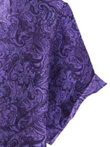 Manfinity Homme Áo sơ mi nam tay ngắn, thời trang mùa hè - Màu tím - Xem 5