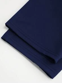 INAWLY Calça casual feminina com cós assimétrico e cor sólida, adequada para o verão