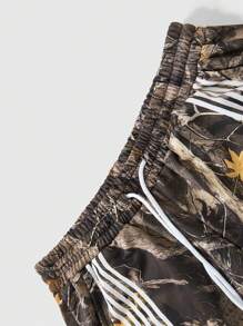 Loose Men's Slogan Graphic Drawstring Waist Sweatpants