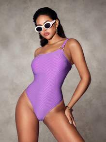 SHEIN Swim Traje de baño body sculptora de una pieza para vacaciones de verano