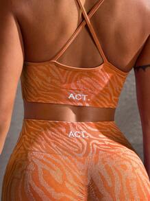 Powerista Conjunto de top deportivo y shorts de moda minimalista para mujer, uso casual y diario para hacer ejercicio