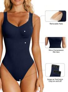 Seamluxe SHEIN Sport Seamless Yoga High Elasticity Jumpsuit With Bra Pad