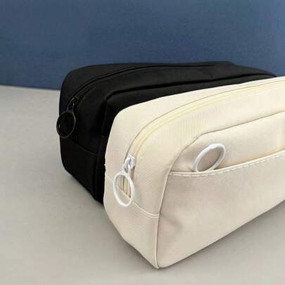 1 hộp đựng bút chì Oxford dung lượng lớn hai lớp, hộp đựng bút chì này, được làm bằng chất liệu Oxford chắc chắn, mang lại độ bền vượt trội. Thiết kế hai lớp của nó cung cấp đủ không gian để sắp xếp gọn gàng tất cả đồ dùng văn phòng phẩm, từ bút chì và bút mực đến cục tẩy và thước kẻ, sử dụng đa chức năng, túi đựng đồ đa chức năng dễ thương, hộp đựng bút chì, trở lại trường, trở lại trường, đồ dùng học tập