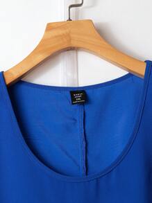 Linhara Set de 2 blusas de manga de murciélago de gasa para mujer de talla grande - azul real - Ver 3