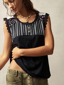 Bohemela Top gráfica tipo tanque de estilo vintage estadounidense casual de verano para mujer, con estampado numérico de punto